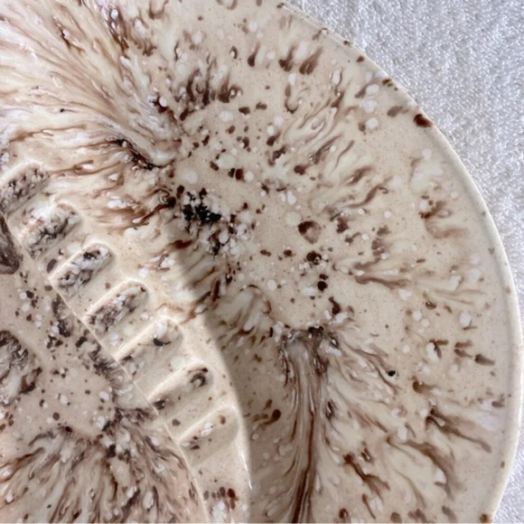 Vintage Arnels Ceramic Pottery Art Brown Spotted Ashtray Trinket Dish - Picture 4 of 10